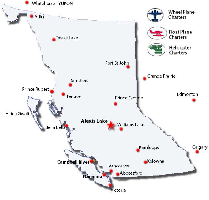 Covid 19 Travel Safe Charter Flights To Alexis Lake BC